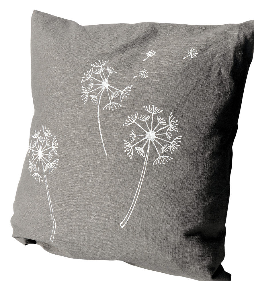 Leinenkissen Pusteblume mit 3