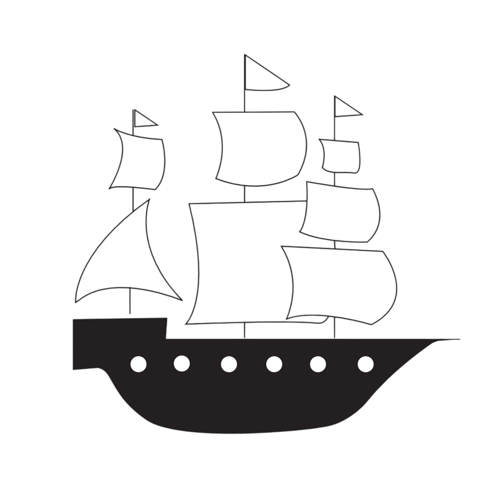 Meermotive Segelschiff maxi